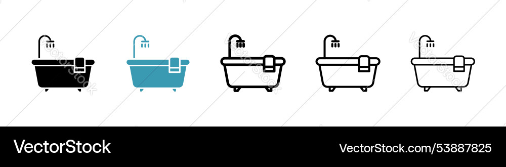 Bathroom icon set Royalty Free Vector Image - VectorStock