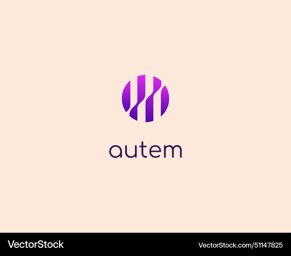 Bright Gradient Circle Logo Royalty Free Vector Image
