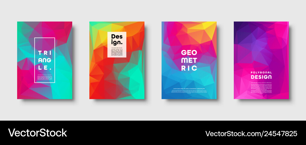 Colorful Polygon Abstract Background vector image