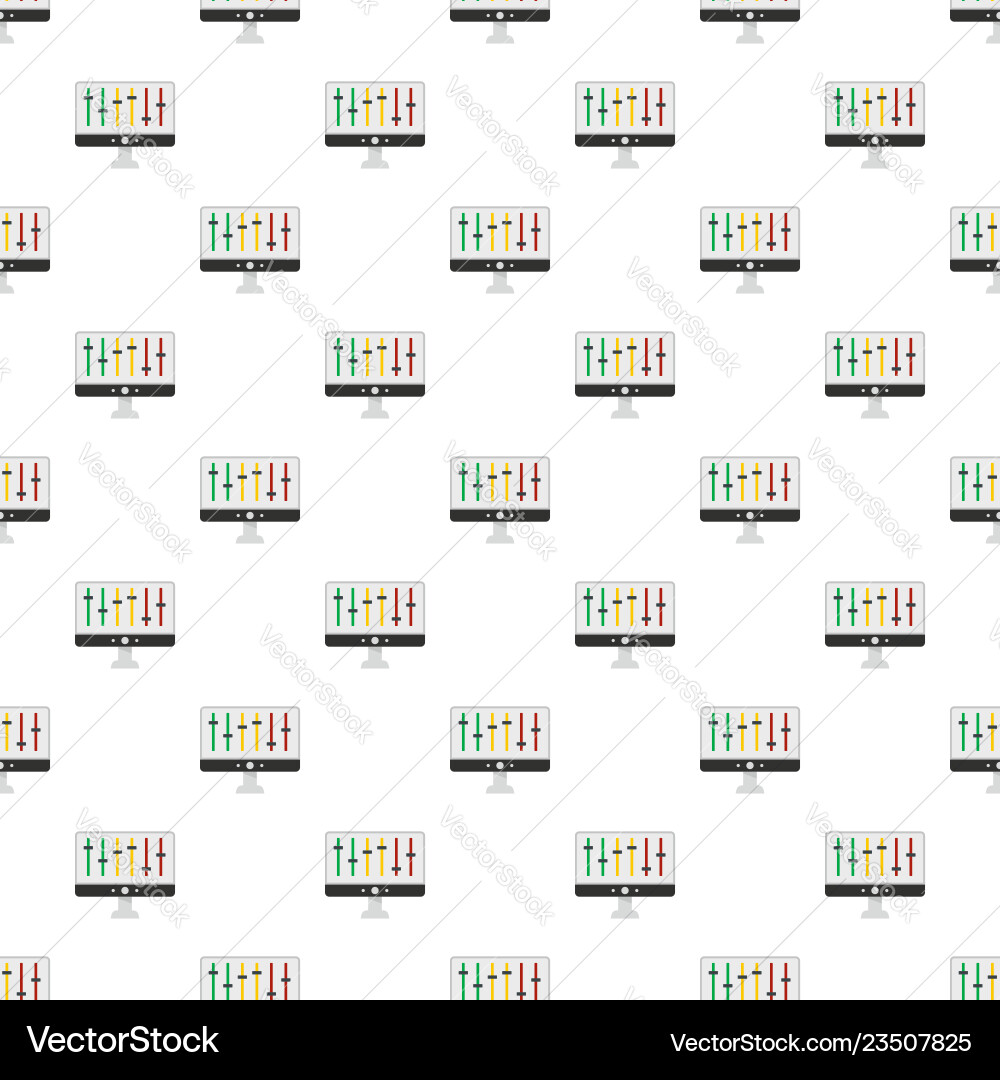 Equalizer on monitor pattern seamless Equalizer on monitor pattern seamless vector image