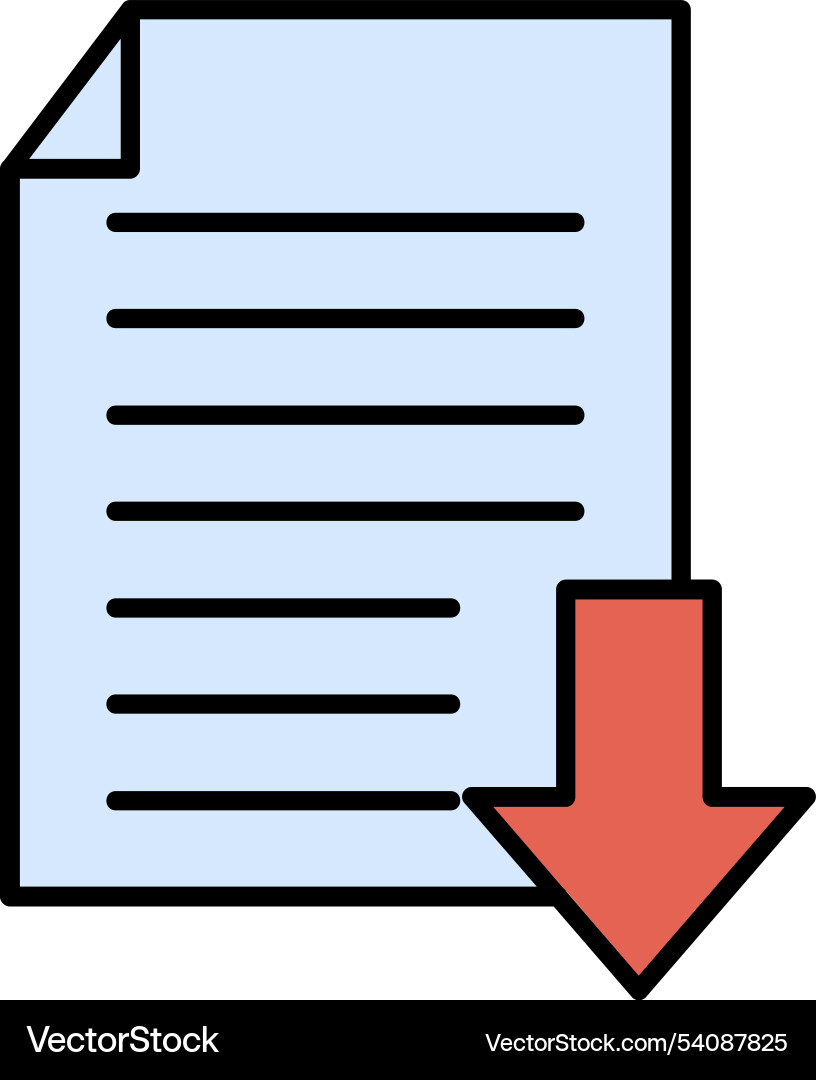 Export file line filled icon design vector image