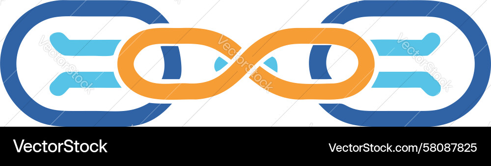 Infinity Loop Chain Icon - Network & Connection Vector Image