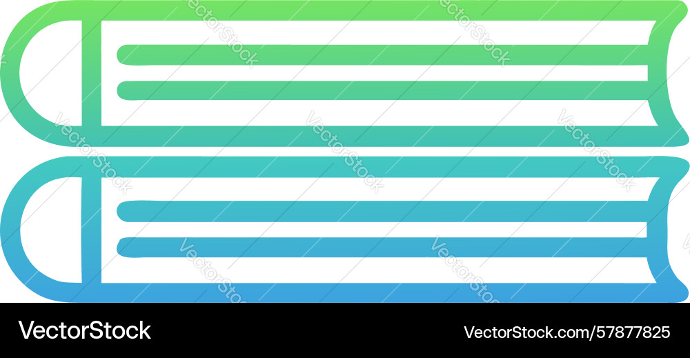 Minimalist stack of books with modern gradient Vector Image