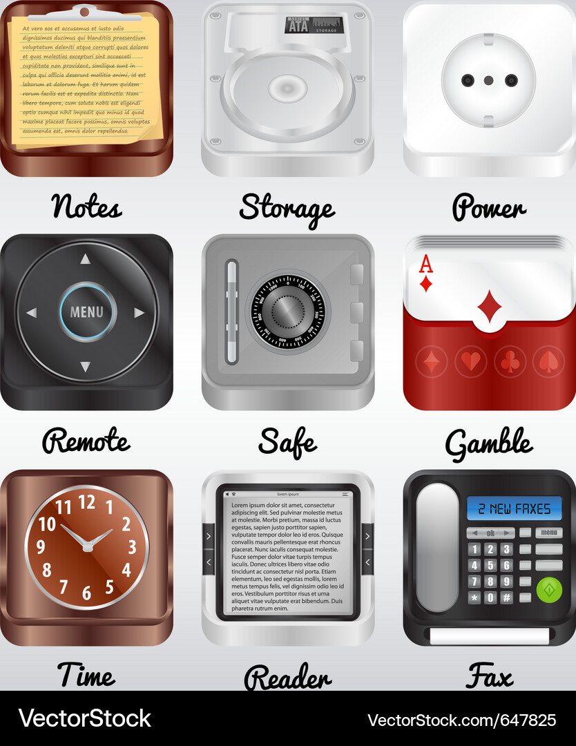 Mobile Phone Icons Set Vector Image
