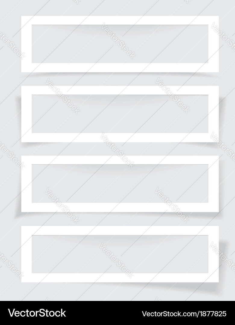 Set of frames with different shadows vector image