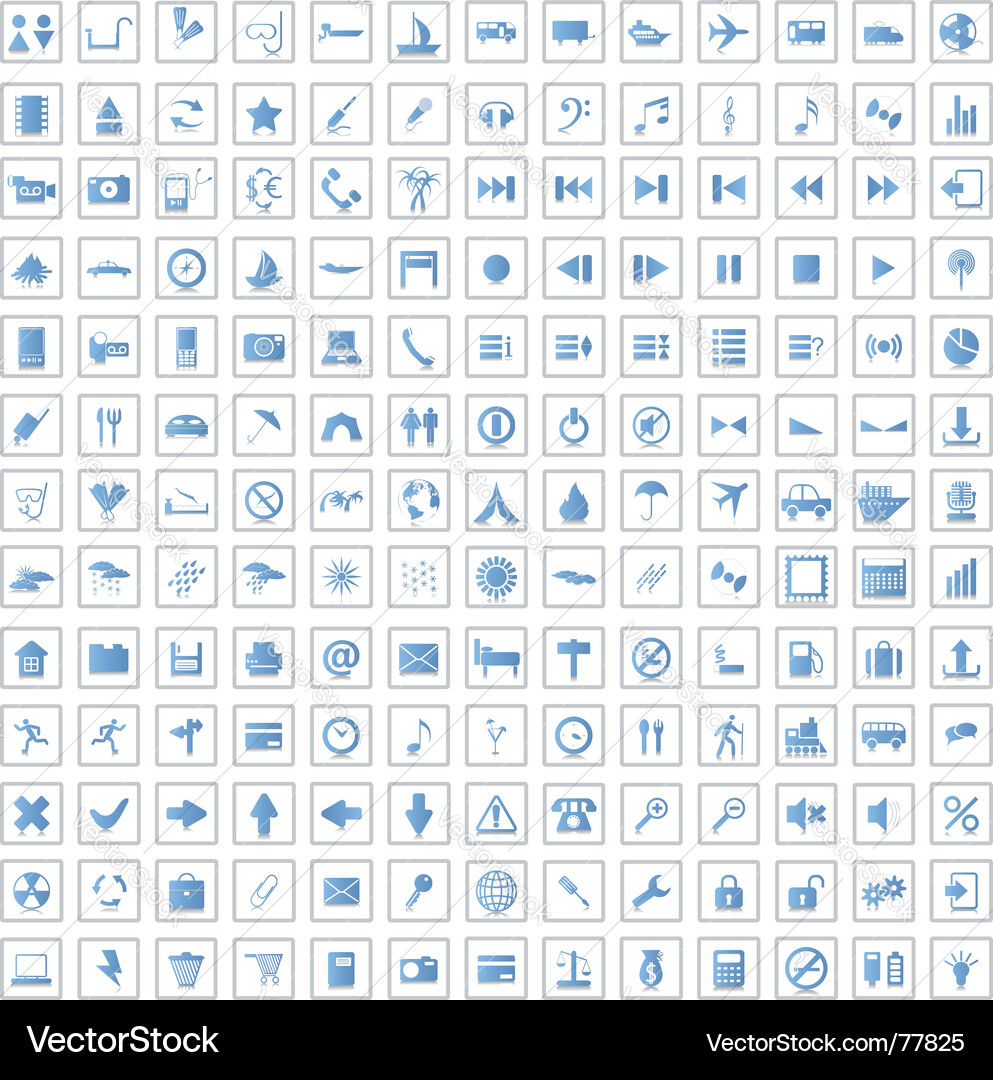 Web Icons Collection - Simple Icons Set vector image
