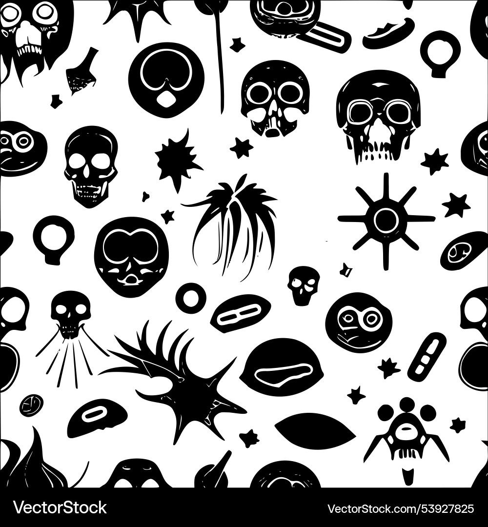 Zombie abstract pattern seamless Vector Image