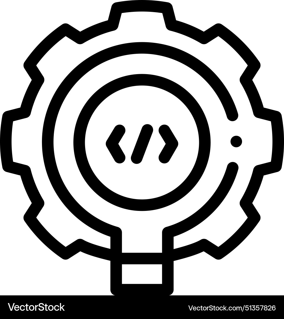 Api icon thin linear style design isolated Api icon thin linear style design isolated Vector Image