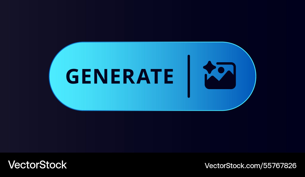 Dynamic generate button designed for modern user Dynamic generate button designed for modern user vector image