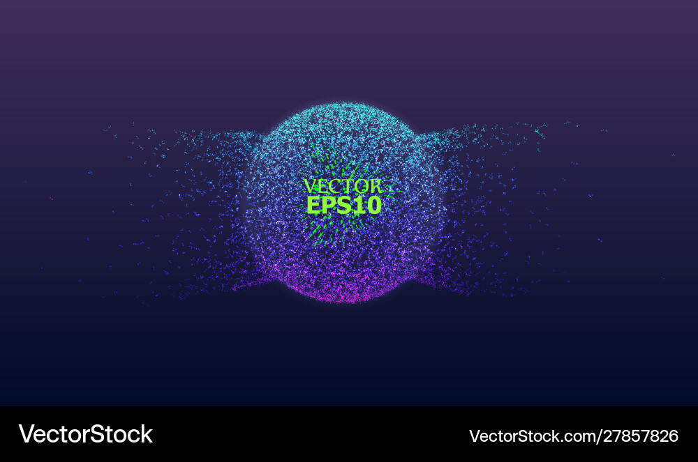 Eps10 dynamic fluid flow from luminous particles Eps10 dynamic fluid flow from luminous particles Vector Image