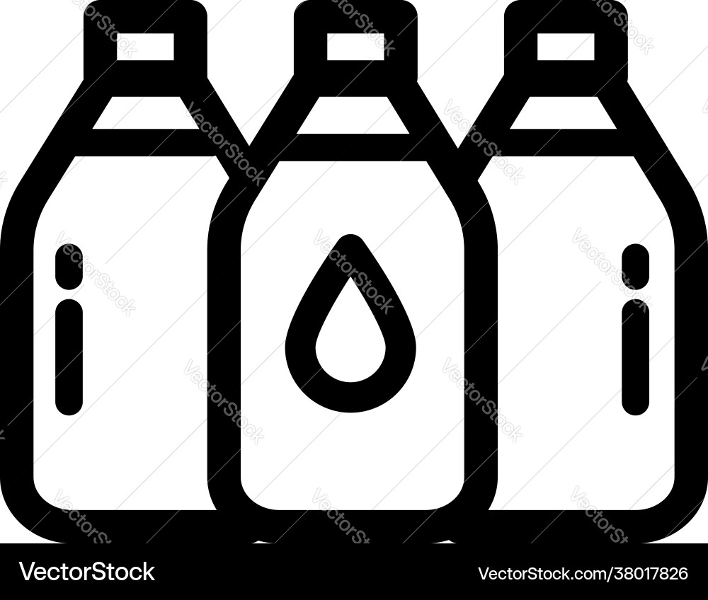 Plastic water bottle set delivery outline icon Plastic water bottle set delivery outline icon vector image