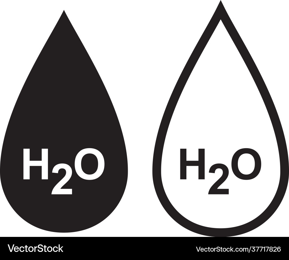 Water Drops - Liquid Icons vector image