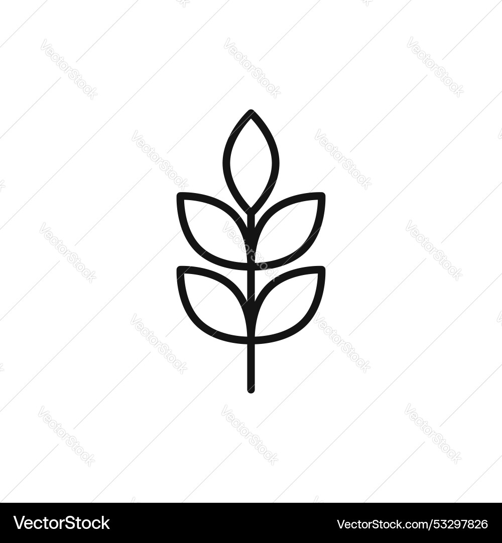 Wheat icon set flour oat symbol dietary grain Vector Image