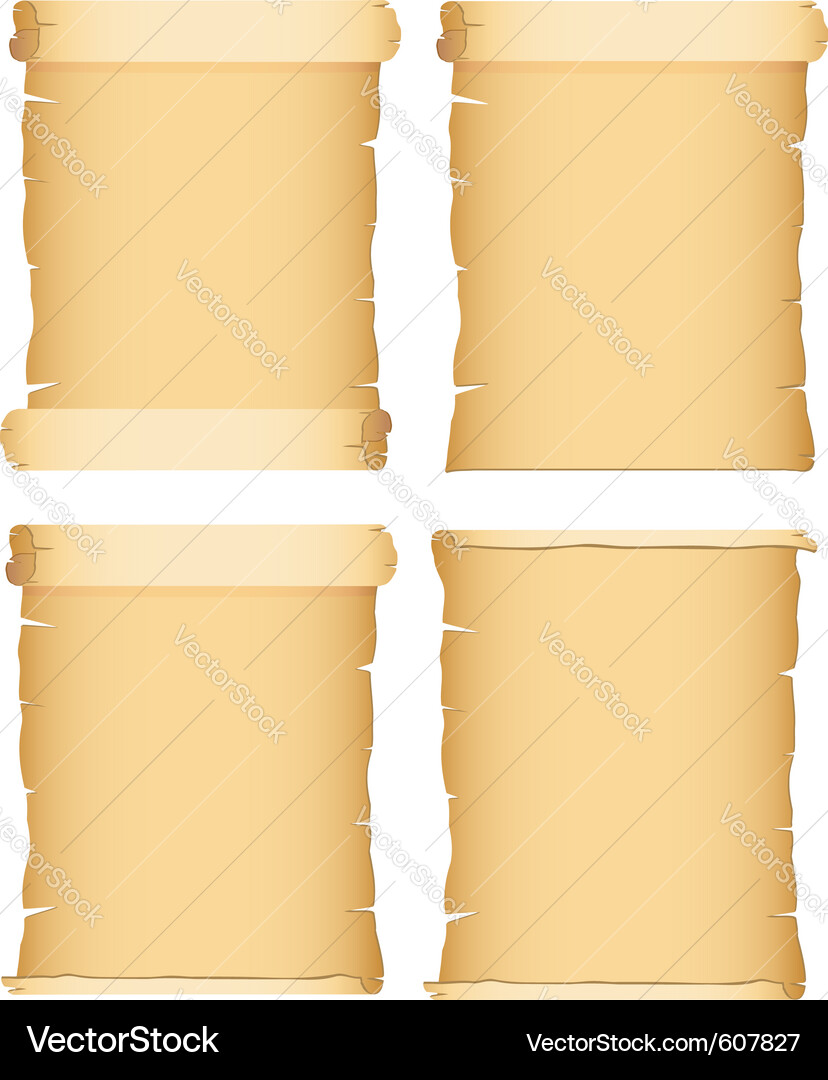 Antique Scroll Paper Vector Image