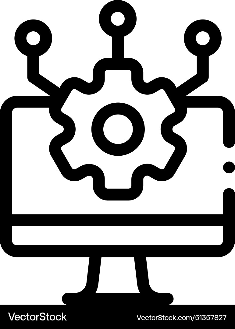 Api icon thin linear style design isolated Api icon thin linear style design isolated vector image