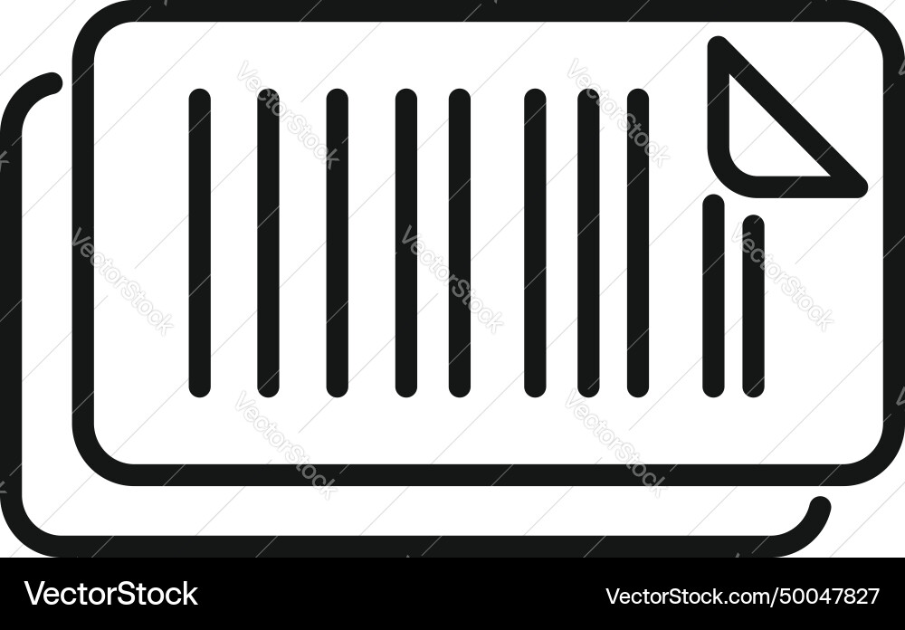 Bar code icon outline scan new product Bar code icon outline scan new product vector image