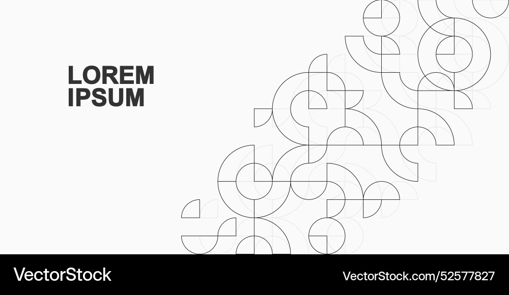 Bauhaus geometric pattern background for header vector image