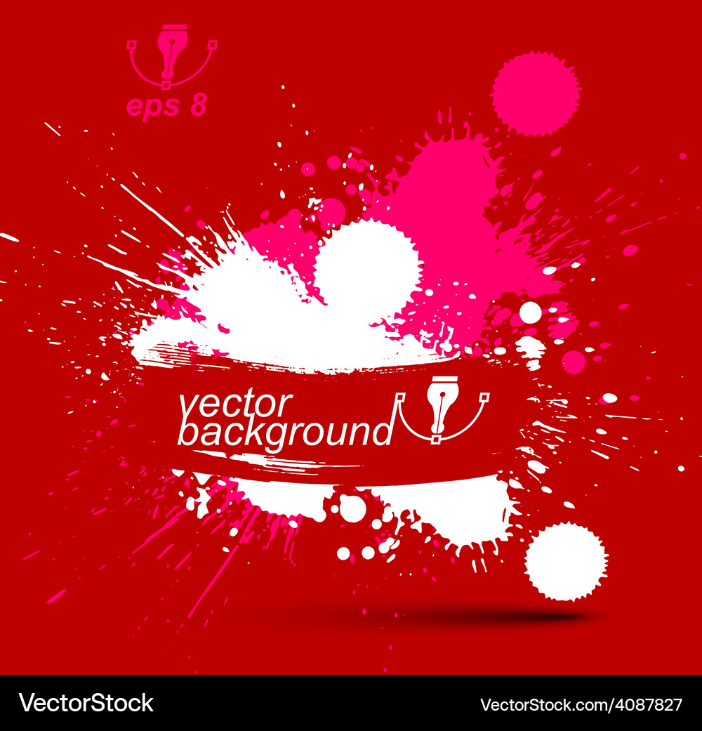 Colorful ink splash seamless pattern with overlap Vector Image