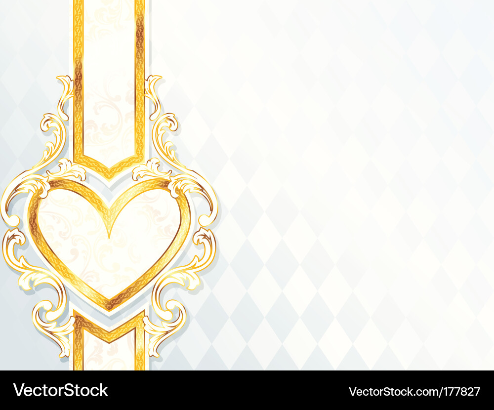 Elegant Gold Wedding Banner Vector Image