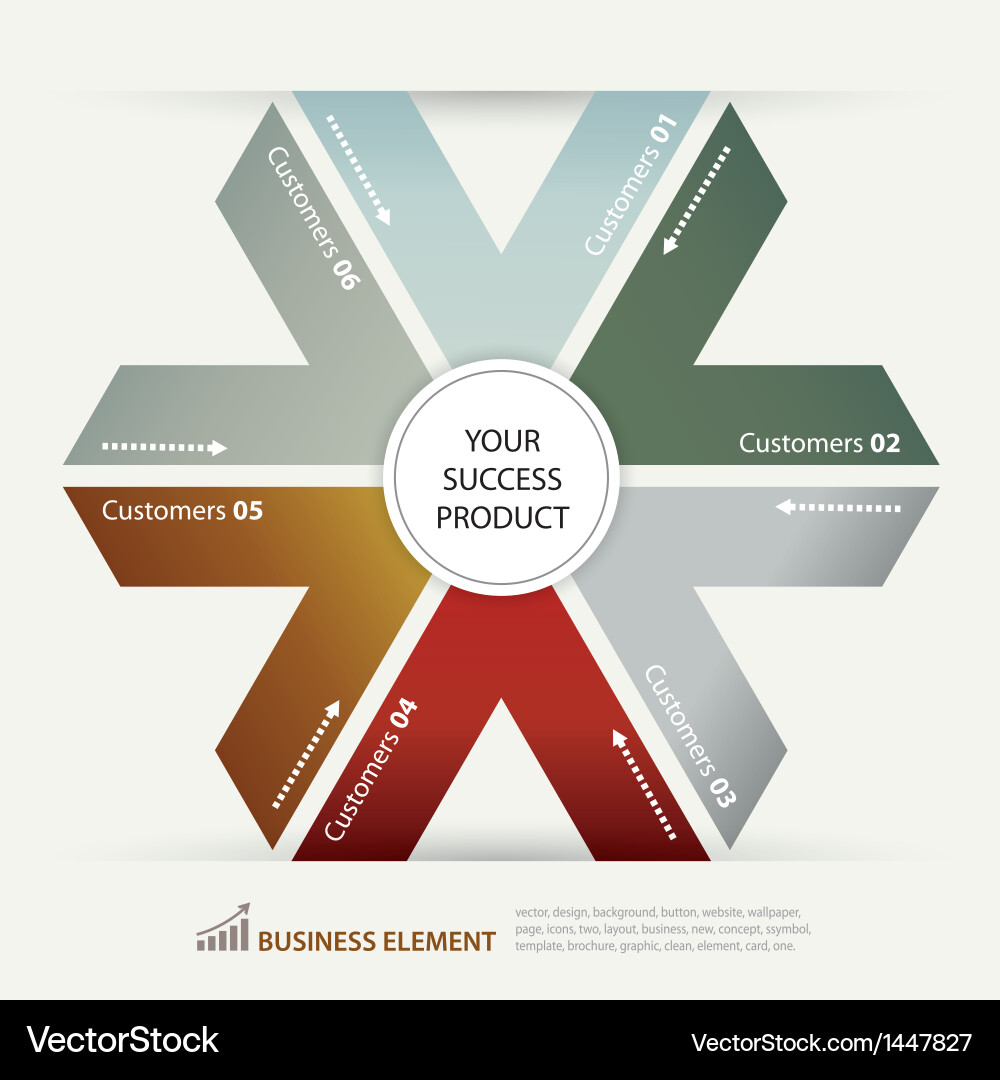 Numbers and Elements Presentation Template vector image