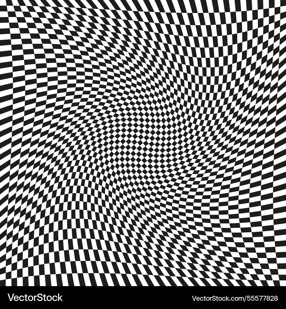 Checkered optical distorted wave pattern Checkered optical distorted wave pattern Vector Image