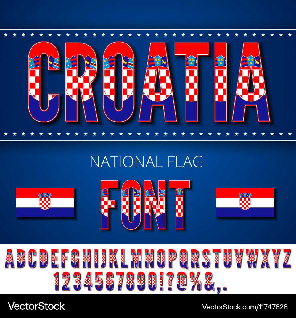 Croatia Flag Typography vector image