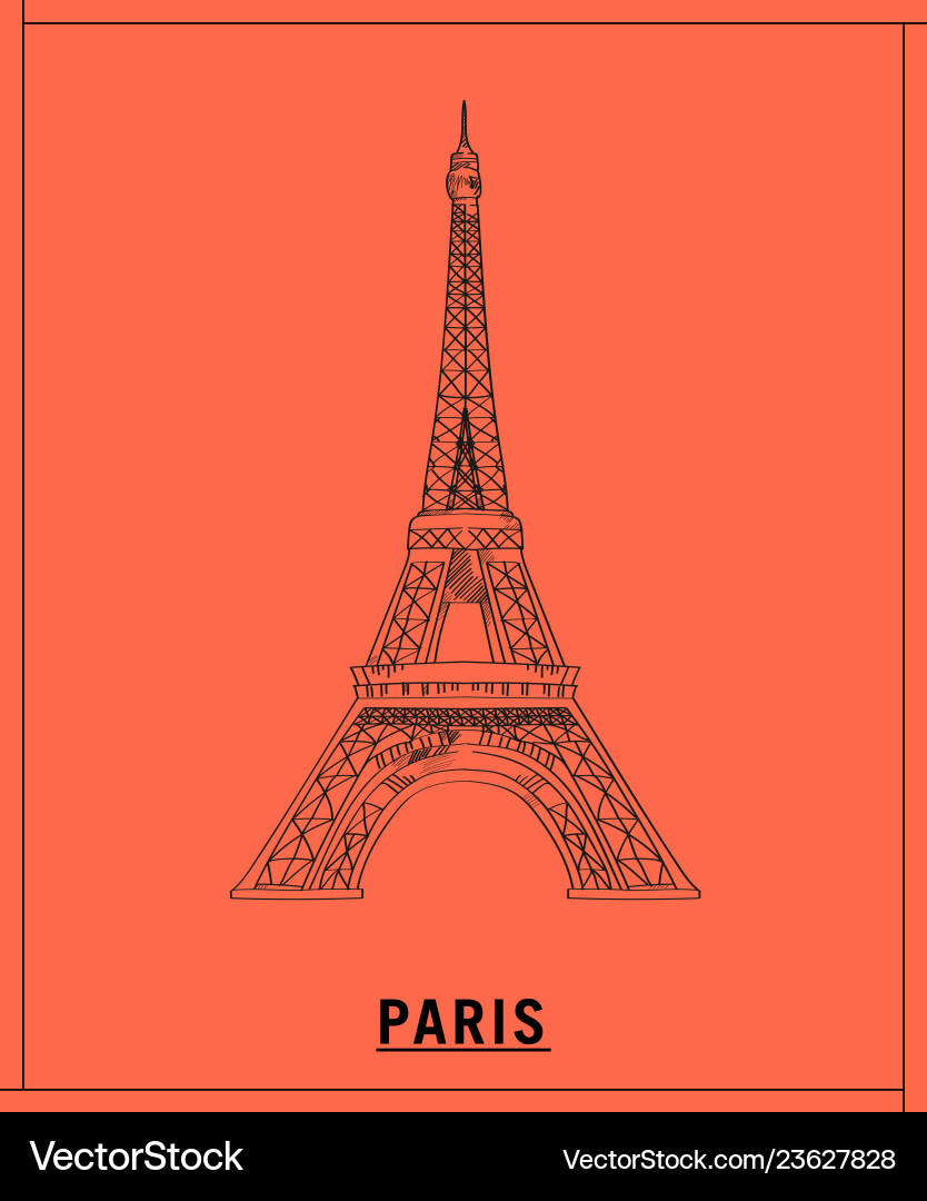 Eiffel Tower Sketch vector image