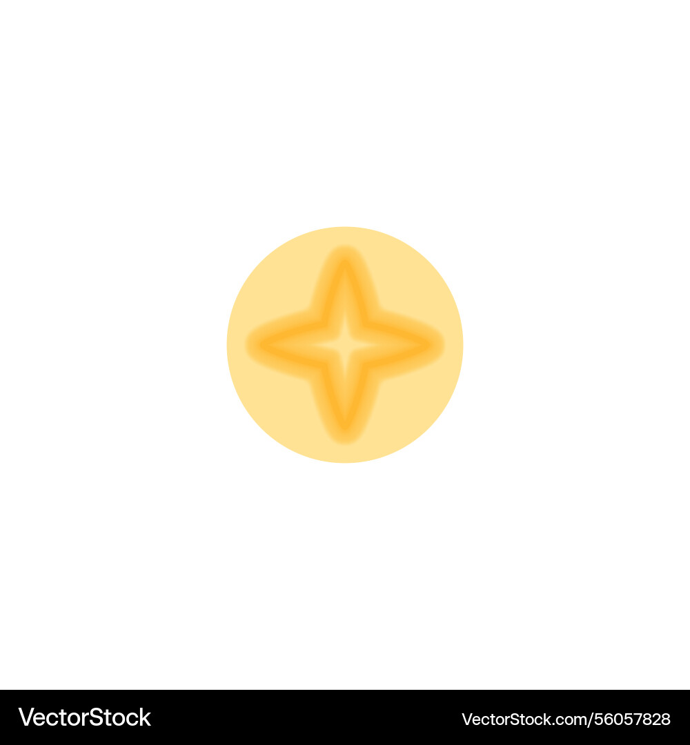 Four pointed star y2k gradient blurred element Four pointed star y2k gradient blurred element vector image