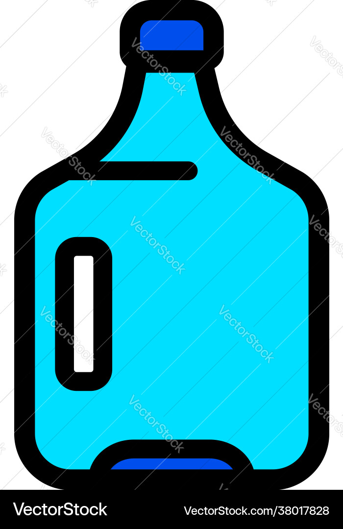 Plastic water bottle delivery simple color icon Plastic water bottle delivery simple color icon vector image