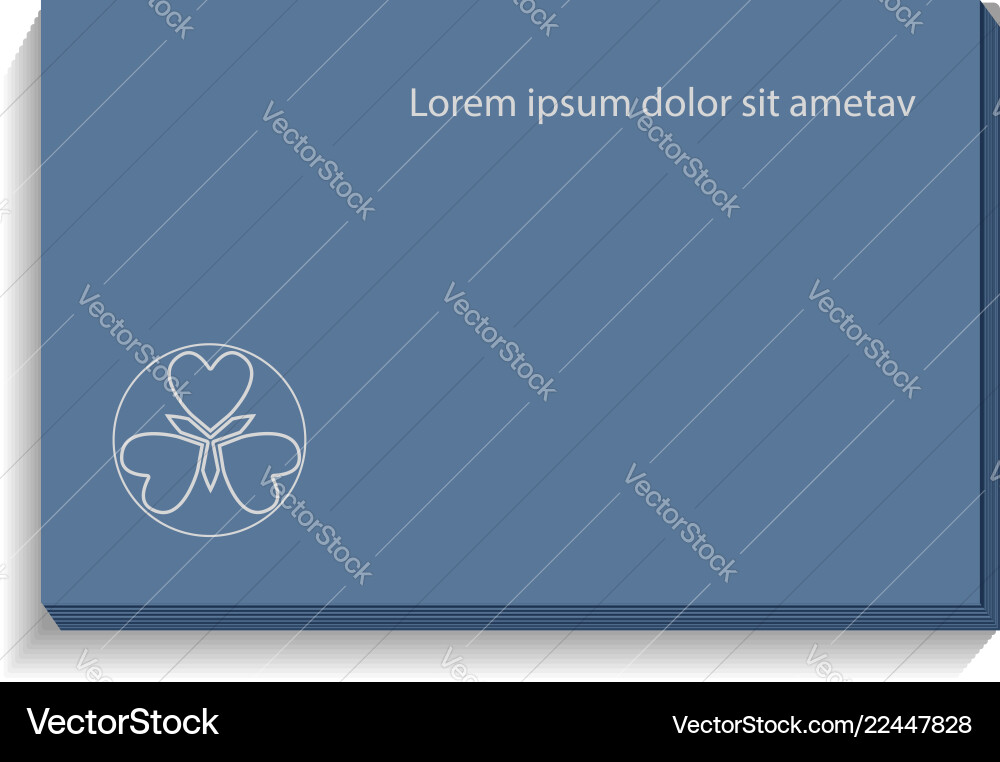 Stack of calling card icon realistic style Vector Image