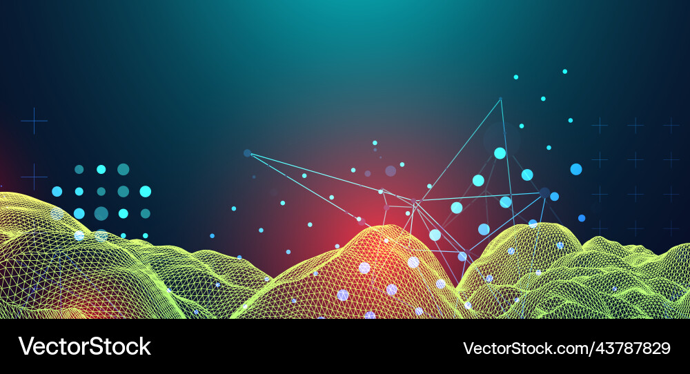 Abstract wave is made in a frame style Abstract wave is made in a frame style vector image
