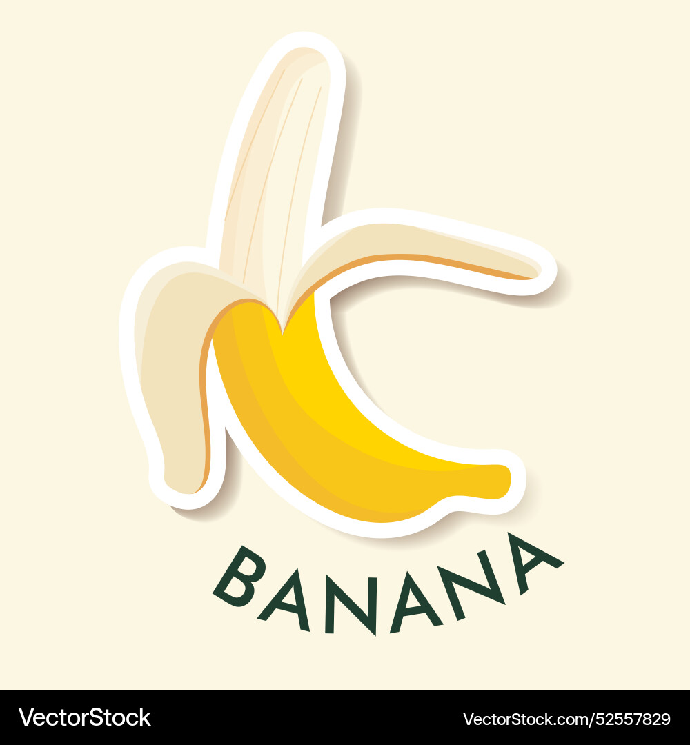 Flat of banana isolated on background Flat of banana isolated on background vector image
