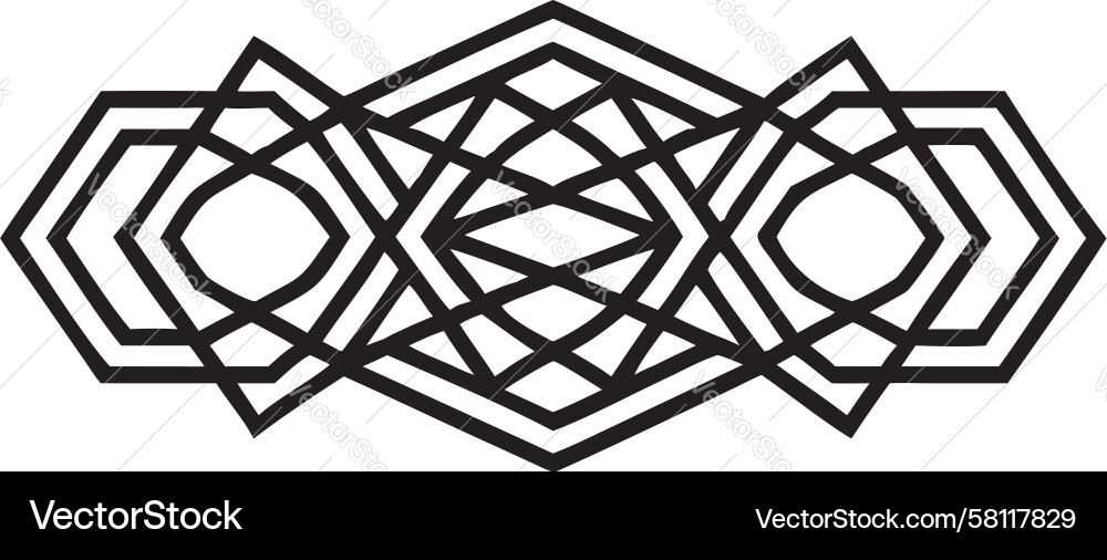 Intricate Hexagonal Network Vector Image