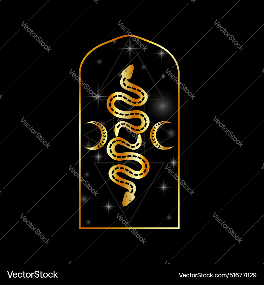 Mystische Serpentin Fruchtbarkeit heidnische Göttin Symbol Mystische Serpentin Fruchtbarkeit heidnische Göttin Symbol vektorbild