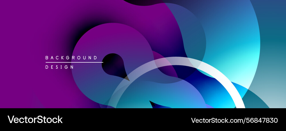Abstract fluid shapes overlap creating vibrant Abstract fluid shapes overlap creating vibrant vector image