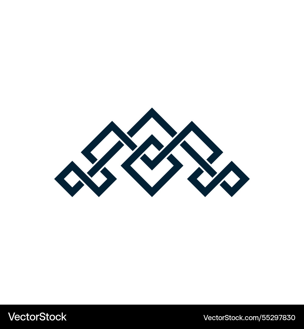 Abstract mountain logo design Royalty Free Vector Image