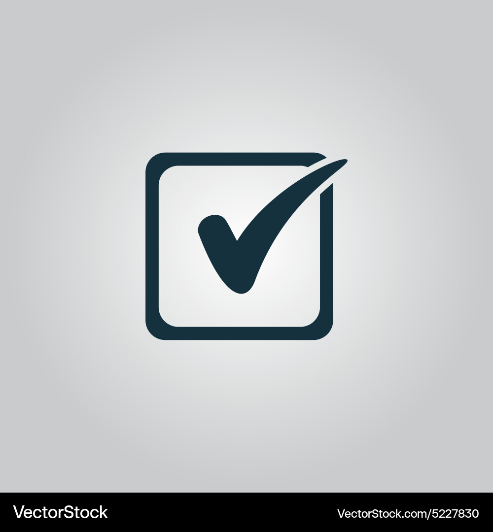 Checkmark in Box Icon vector image