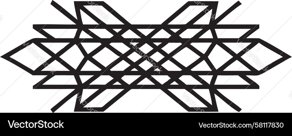 Complex Linear Interlocking Mesh Vector Image