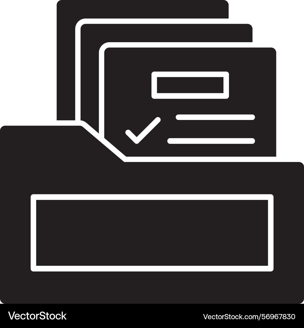 Documentation glyph style icon design vector image