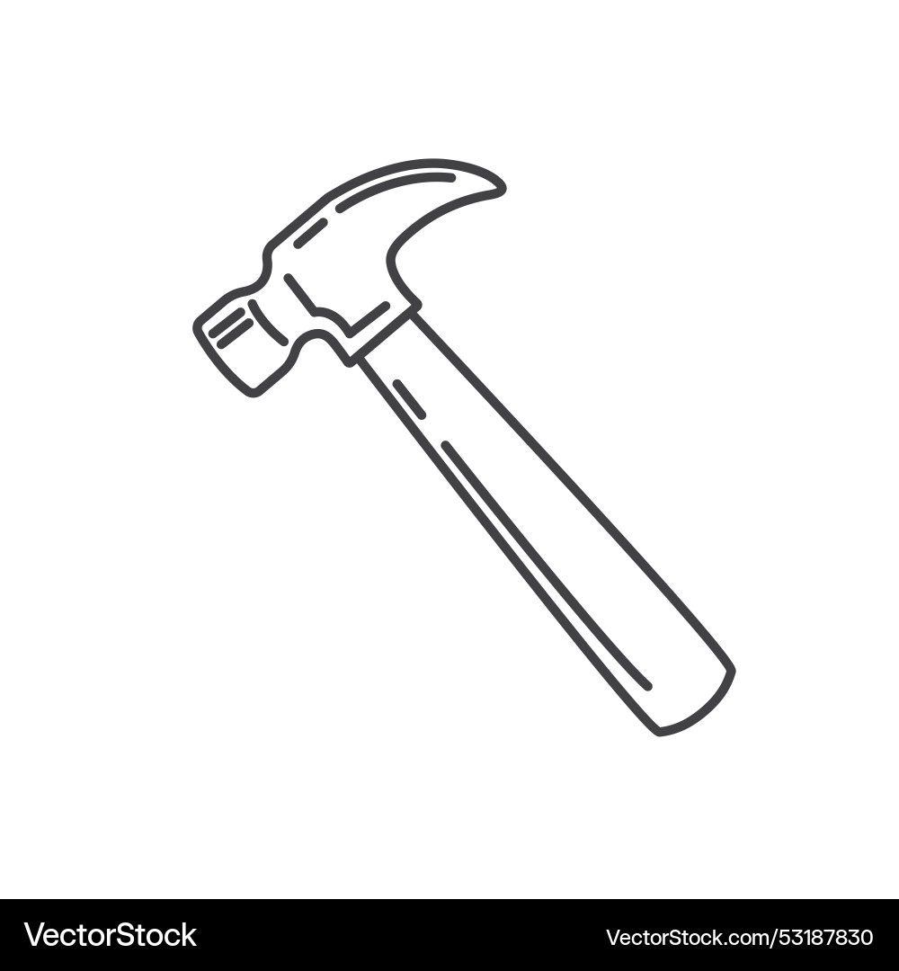 Hammer tool line icon element design template Hammer tool line icon element design template vector image