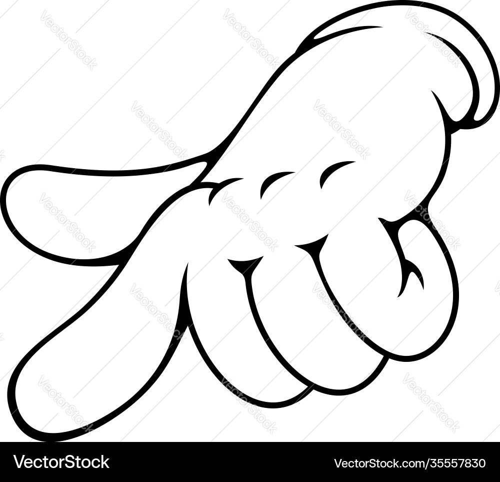 Index finger controlling or pointing hand vector image