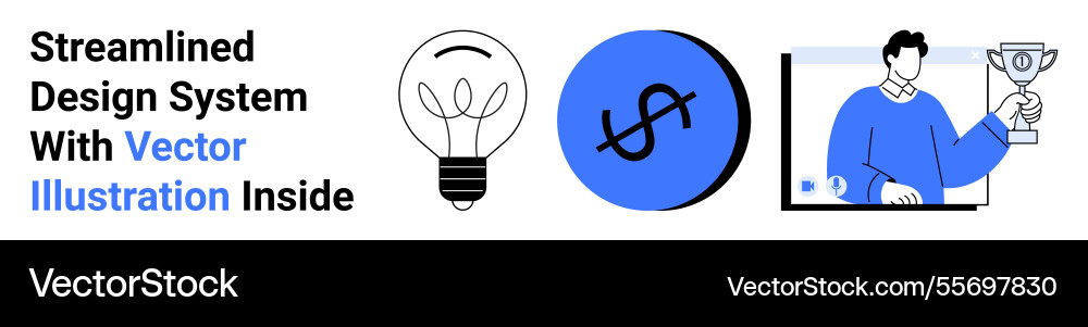 Innovative design system with creative visuals Vector Image