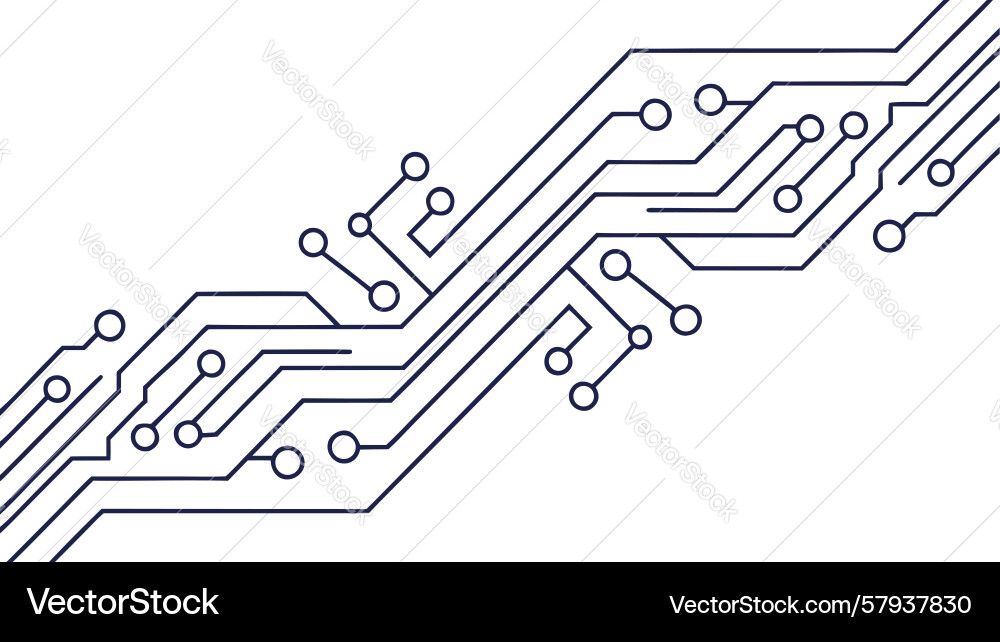 Intricate Circuit Pathways Vector Image