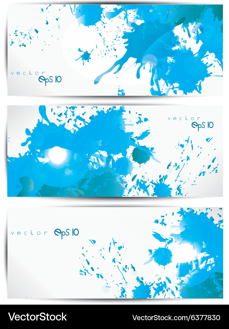 Set of abstract colorful web headers and cards vector image