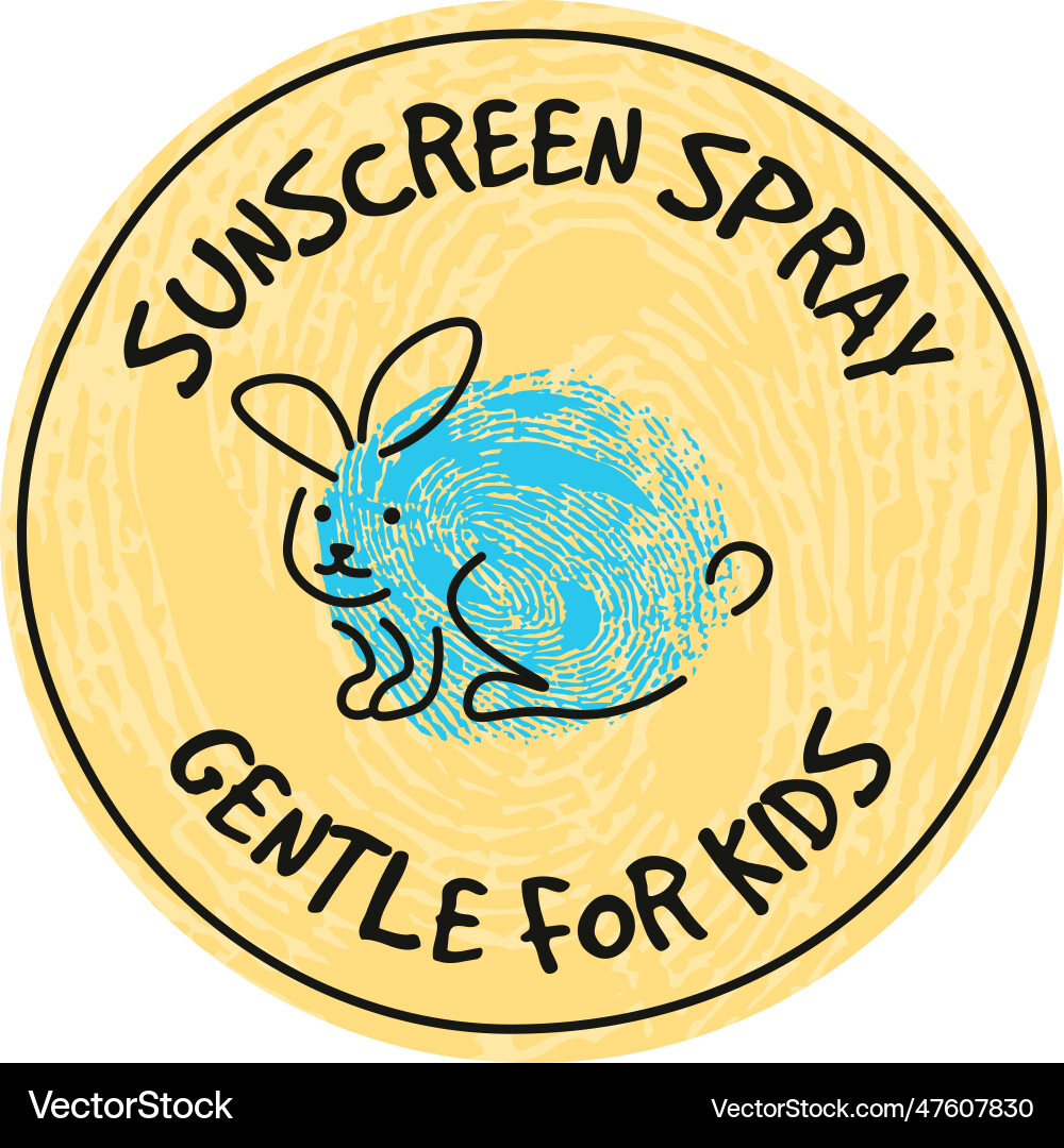 Sonnenschutzspray sanft für Kinder Kosmetikpflege Sonnenschutzspray sanft für Kinder Kosmetikpflege vektorbild