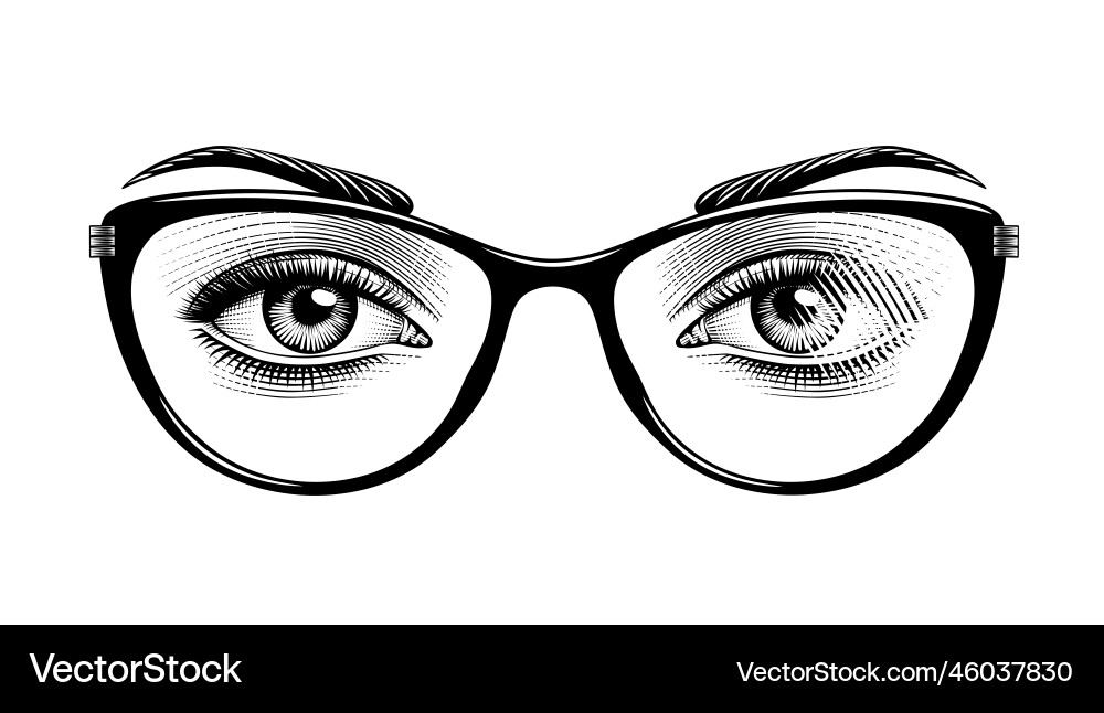 Vintage Gravur stilisierte Zeichnung von weiblichen Augen Vintage Gravur stilisierte Zeichnung von weiblichen Augen vektorbild