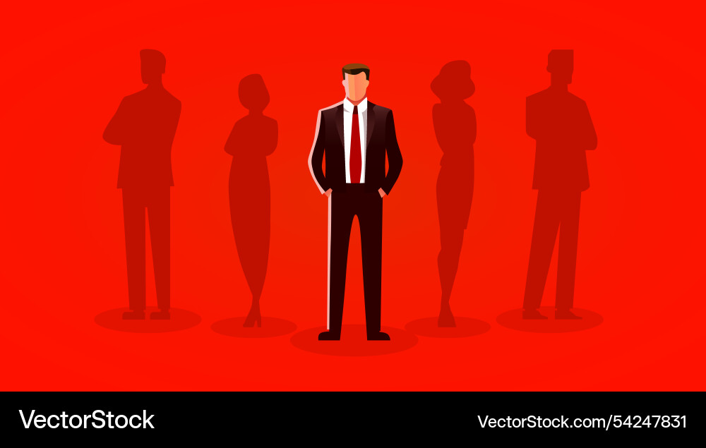 Business people standing together as a team Business people standing together as a team vector image