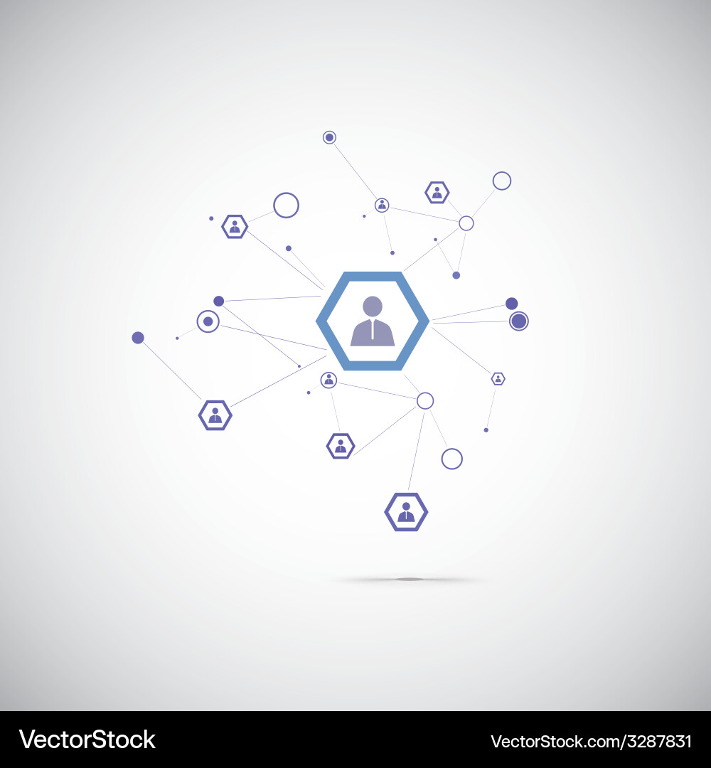 Human model connection Royalty Free Vector Image