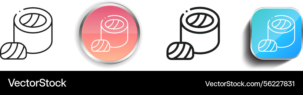 Maki icon thin linear regular and button style vector image