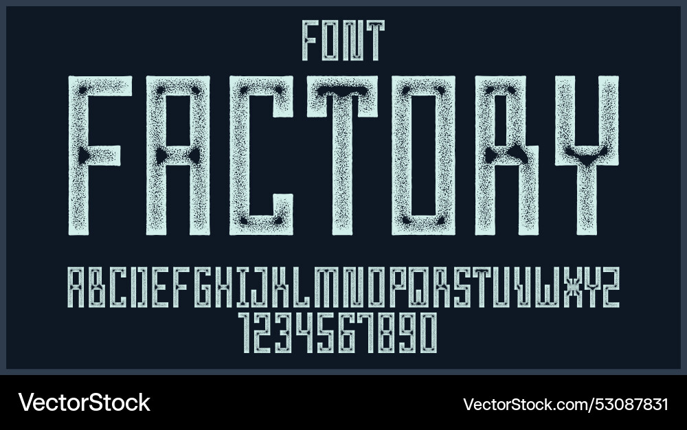 Minimal geometric cyberpunk font typeface Minimal geometric cyberpunk font typeface vector image